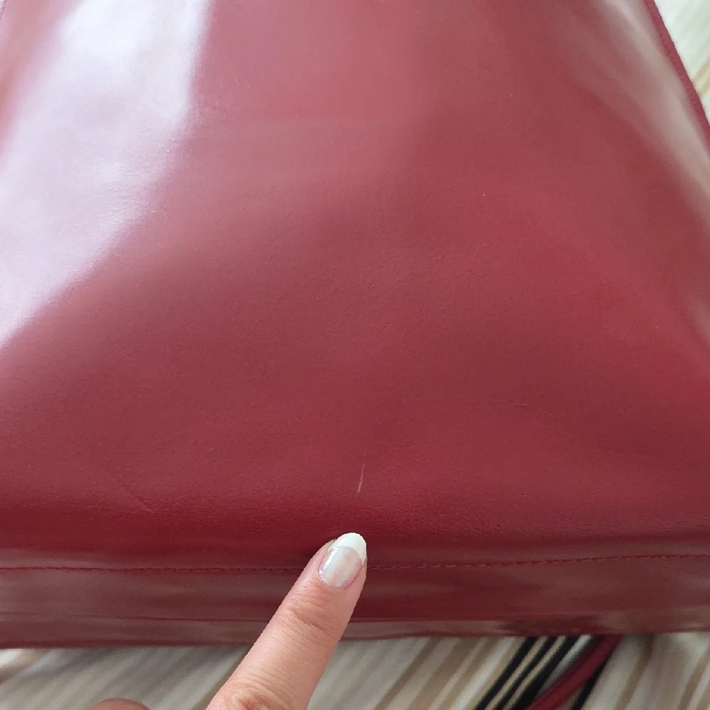 Tiffany & Fred Paris Chic Red Leather Backpack - Picture 10 of 15